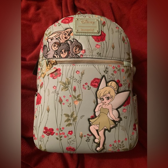 Loungefly Disney Peter Pan Tinkerbell Lost Boys Floral Mini Backpack